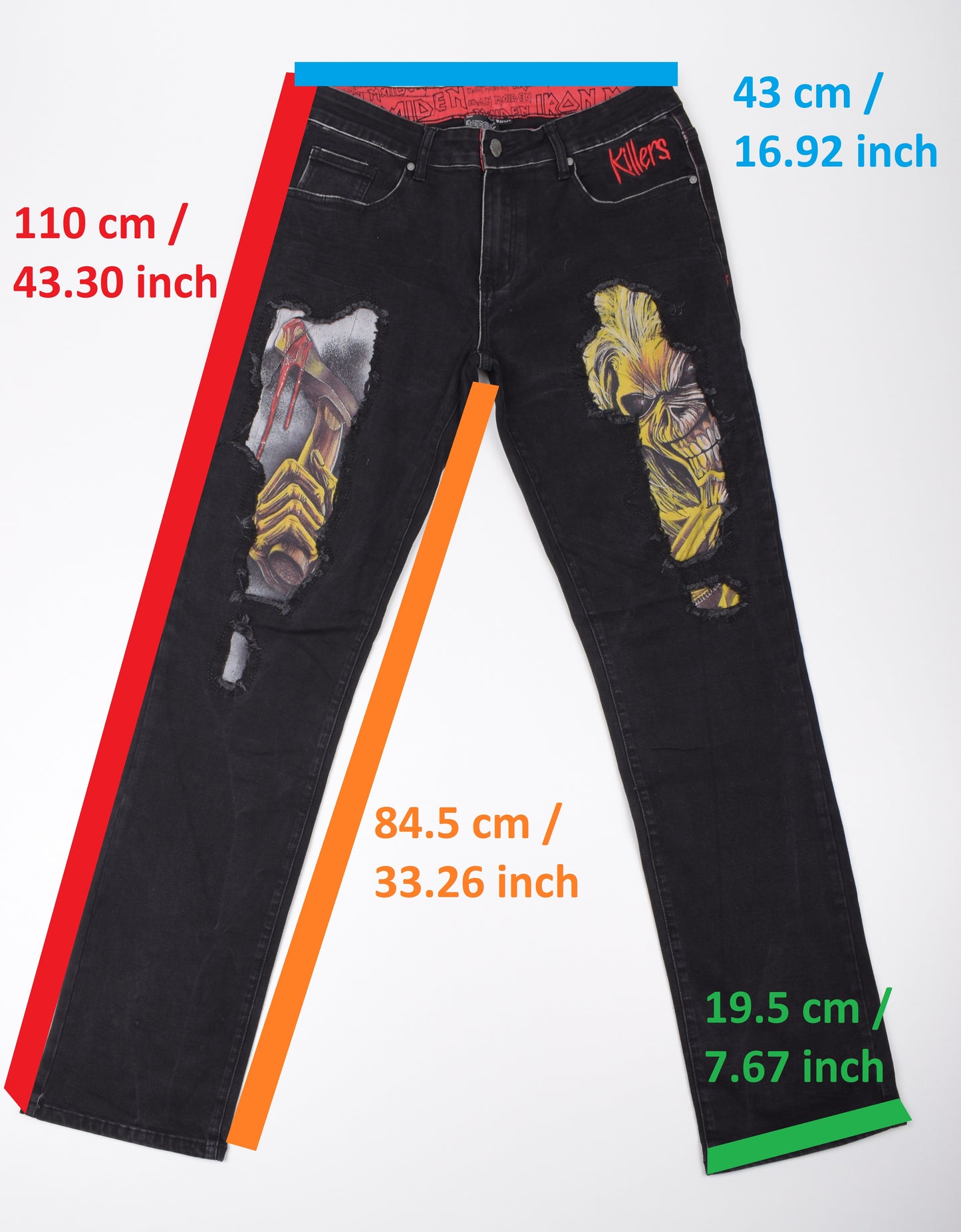 * Iron Maiden Signature Collection Killers 2022 Jeans, Size 33x34, V.good 8/10
