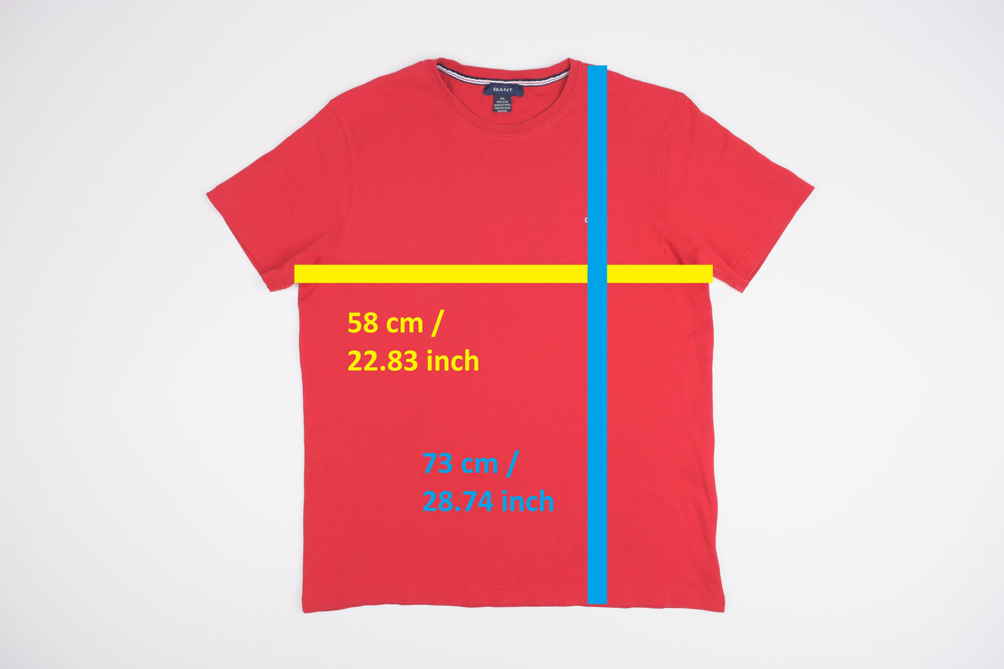 * Gant Men Red T shirt, Made in USA, Size XL, V.Good 8/10