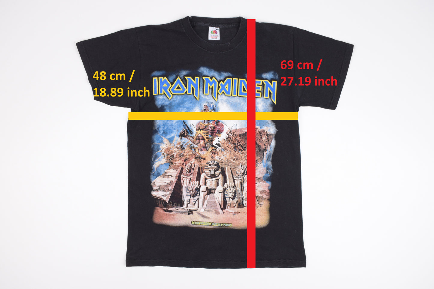 * Iron Maiden - Somewhere Back in Time - 2008 T-shirt, Size M, V.Good 8/10