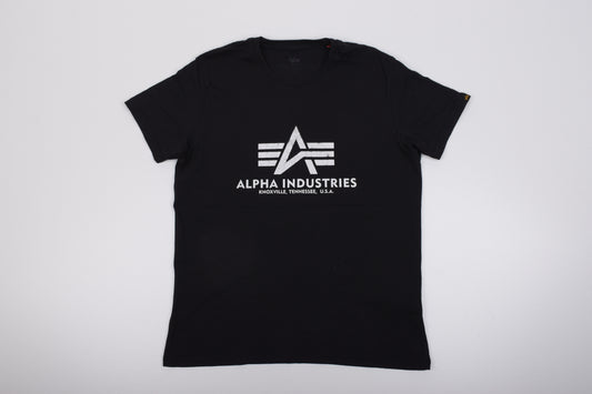 T-shirt de base Alpha Industries - Noir/Blanc, Taille M, Bon 6/10