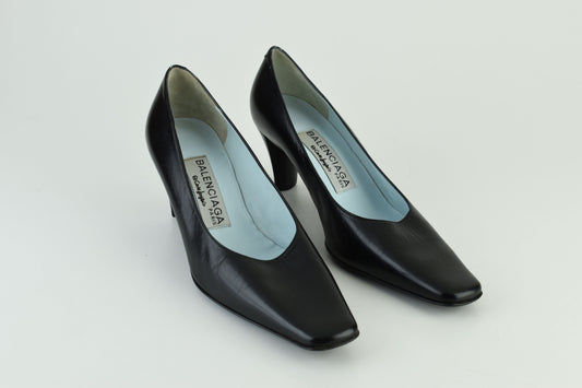 Black Balenciaga Patent Leather Noruh Heels Women’s Pumps, Size 38, Excellent 9/10