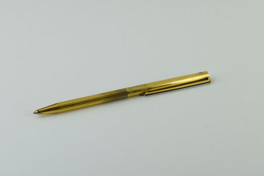 ST Dupont Classic Vermeil 925 Silver Gold Filled Ballpoint Pen, V.Good 7/10