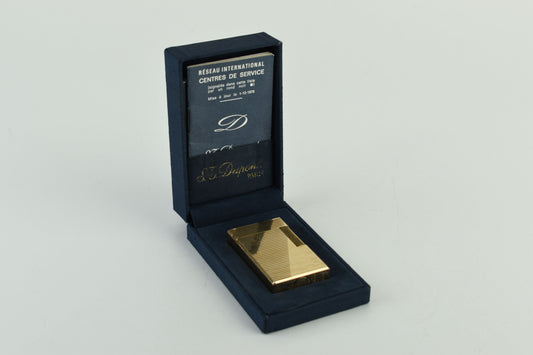 S.T. Dupont Paris Lighter 20u Gold Plated 1978 Box and Paper, Excellent 10/10 (AS IS ممجرباش)