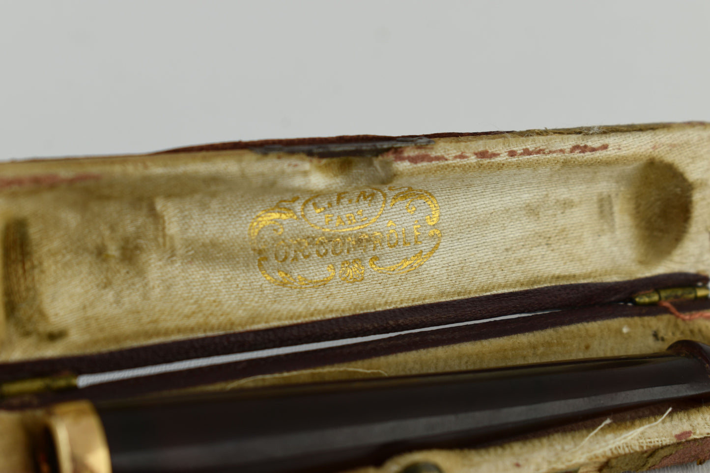 French Antique Bakelite Gold Rim Cigarette Holder 8cm, V.Good 8/10