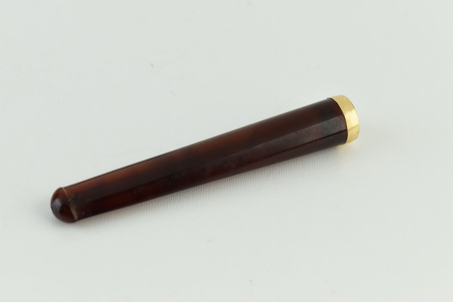 French Antique Bakelite Gold Rim Cigarette Holder 8cm, V.Good 8/10