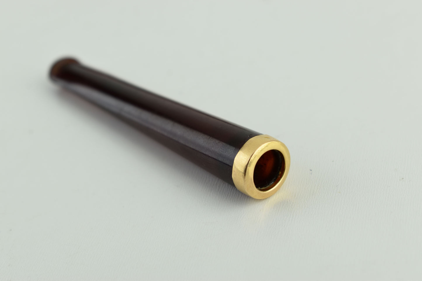 French Antique Bakelite Gold Rim Cigarette Holder 8cm, V.Good 8/10
