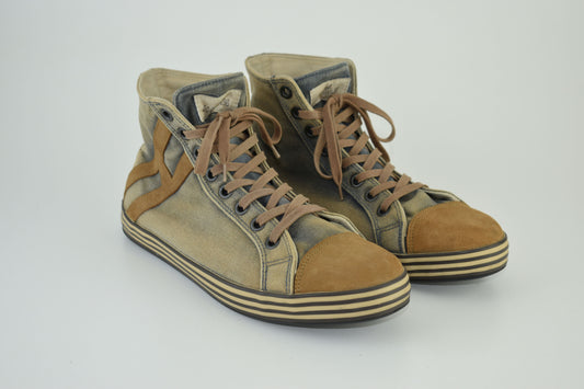 HOGAN REBEL Denim High Top Sneakers Men Size EU 43, V.Good 7/10