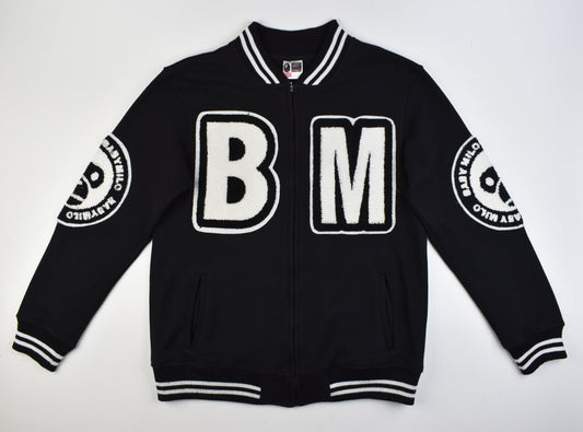 Bape Baby Milo Black Varsity Men Jacket, Size M, Made in Japan, V.Good 8/10