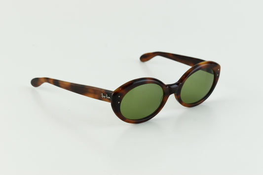 B&L Ray Ban Bewitching Blond Tortoise RB3 Green W0958 Women Sunglasses, Size M, V.Good 7/10