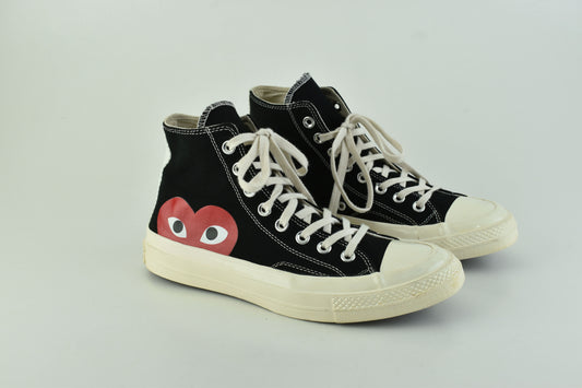 Converse Chuck Taylor All-Star 70 Hi Comme des Garcons Play 150204C Size 42, Excellent 10/10