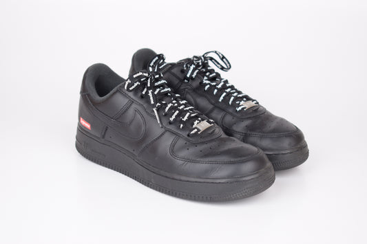 * Nike Air Force 1 Low "Supreme - Mini Box Logo Black" Shoes, Size 41, V.Good 7/10
