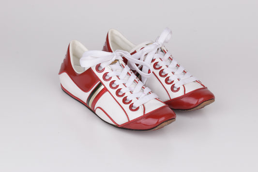 * Dolce Gabbana Ladies White/Red Sneakers, Made in Taiwan, Size 36, Excellent 9/10