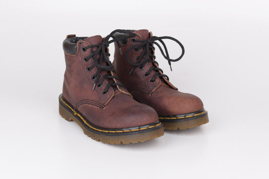 * Vintage Dr Martens Brown Leather Boots, Made in England, Size 37, V.Good 8/10