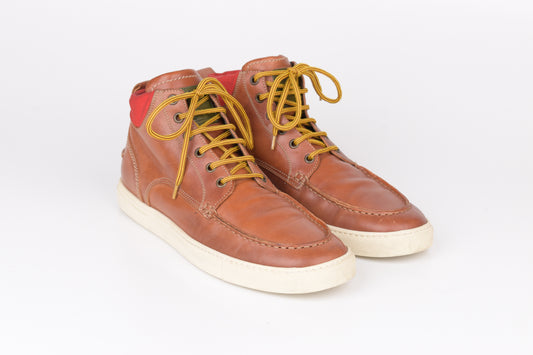* DSquared2 Brown Leather High top Sneakers, Size 41, Excellent 9/10
