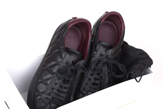 * Givenchy Black and Burgundy Quielted Urban Street Sneakers, Size 43, Excellent 10/10