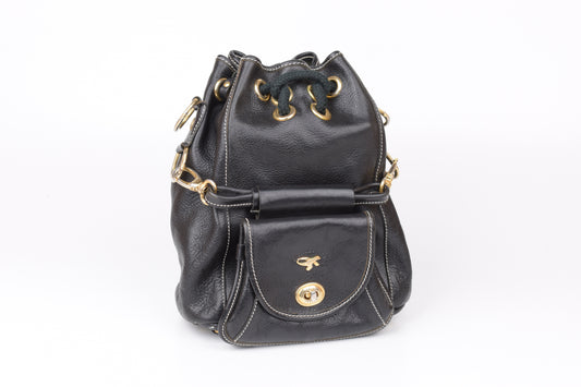 * Gil Holsters France Black Leather Backpack, 29x23cm, V.Good 8/10