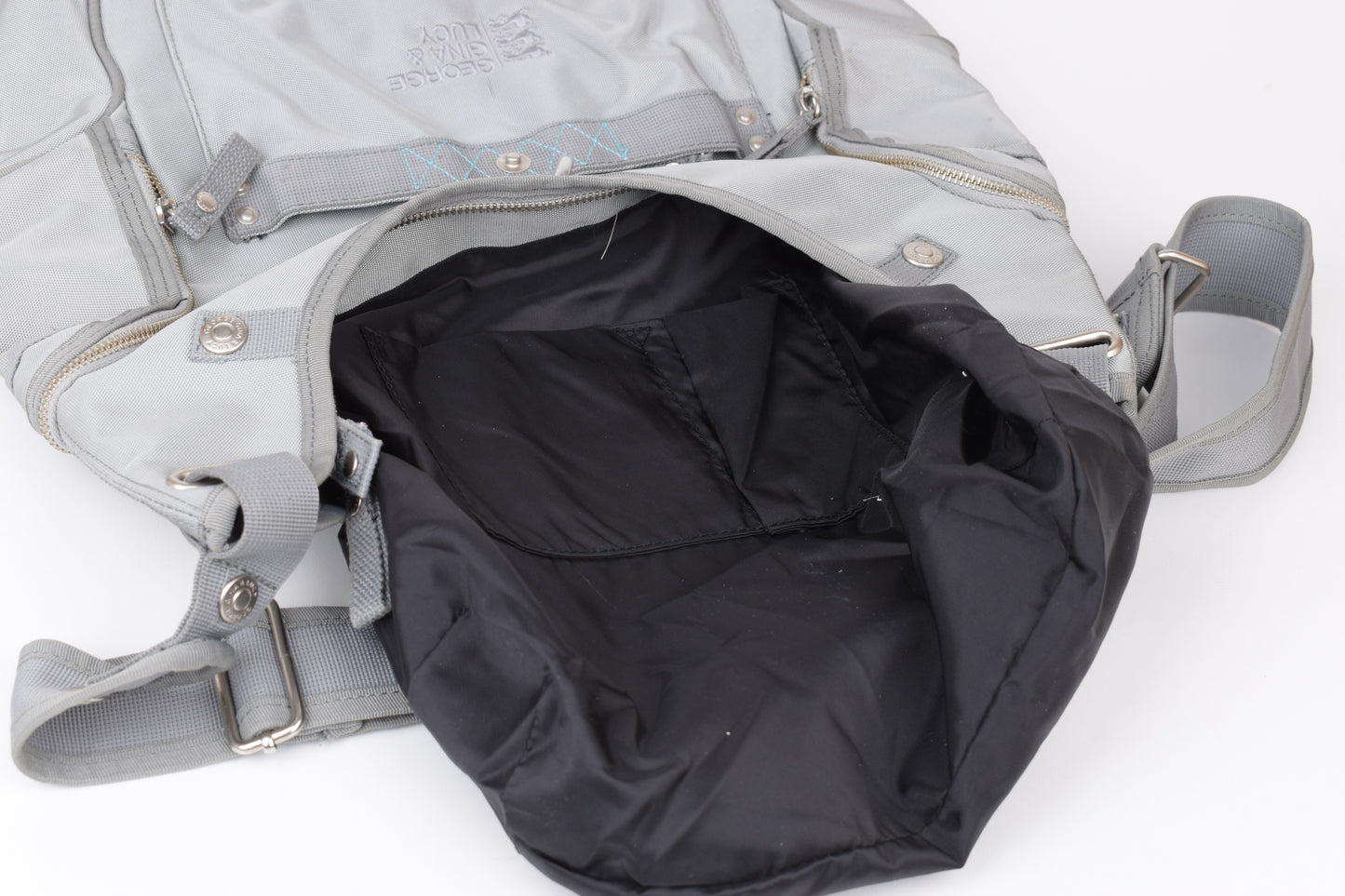 * George Gina & Lucy Paula Punshing Gray Shoulder Bag, 30x40cm, Excellent 9/10