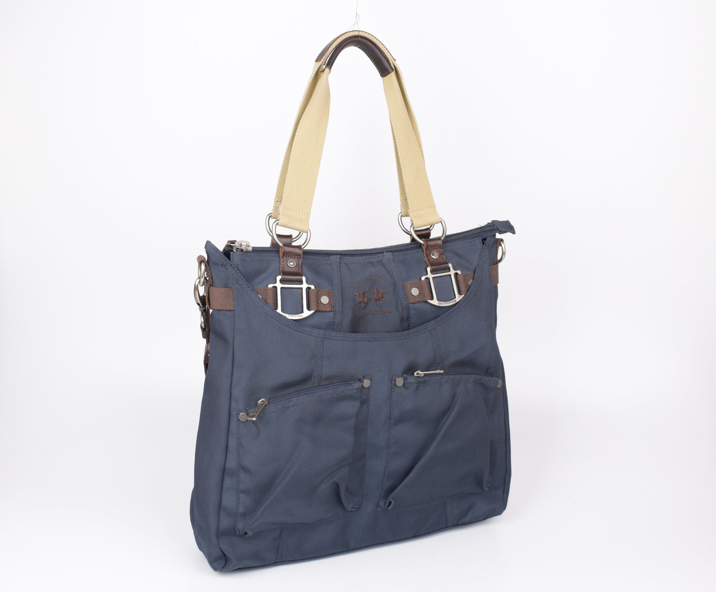 * La Martina Large Nylon Shoulder Shopper Bag, 40x41cm, Excellent 9/10