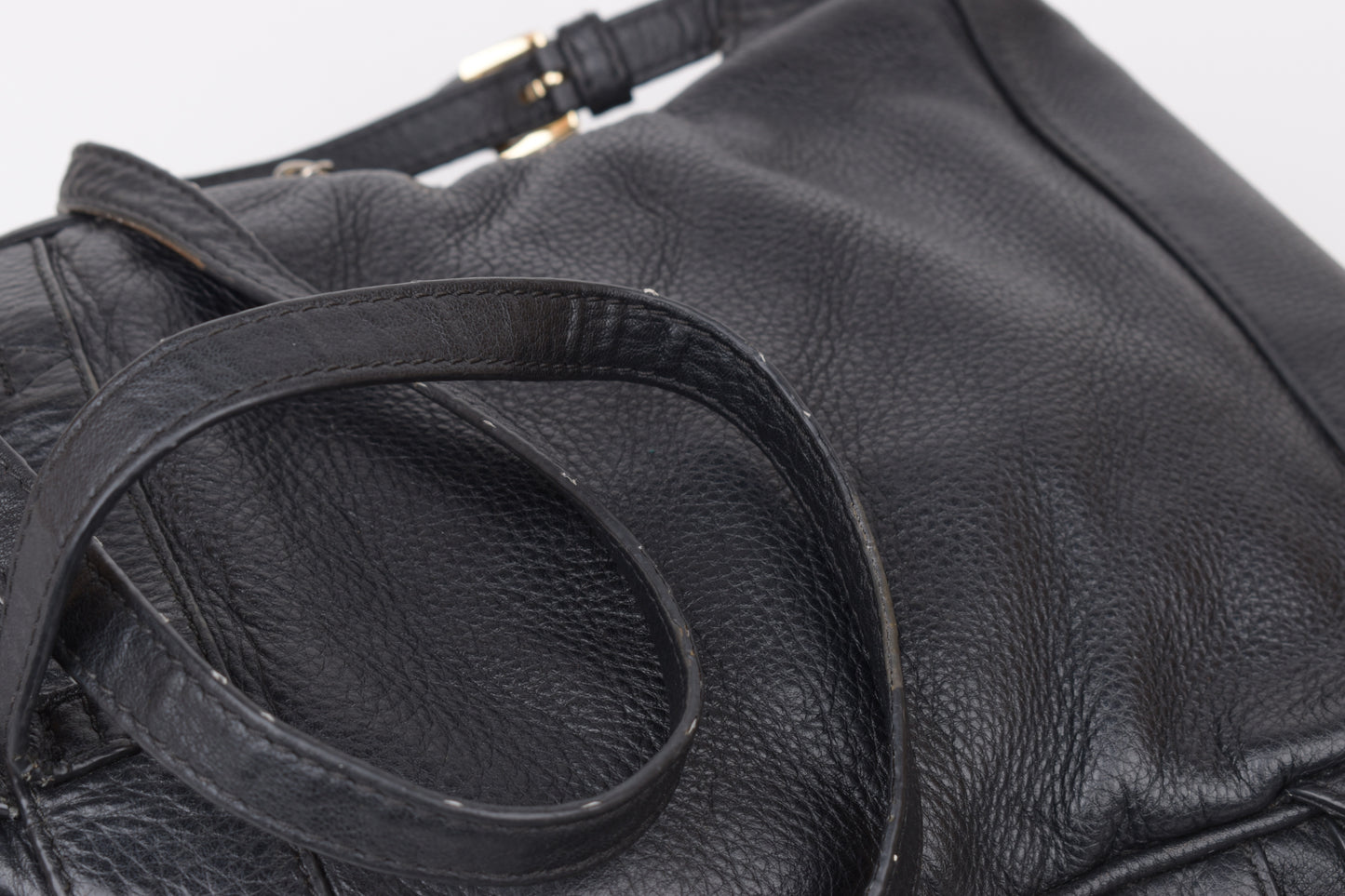 *Michael Kors Rhea Zip Studded Black Leather Backpack, 27x30cm, V.Good 8/10