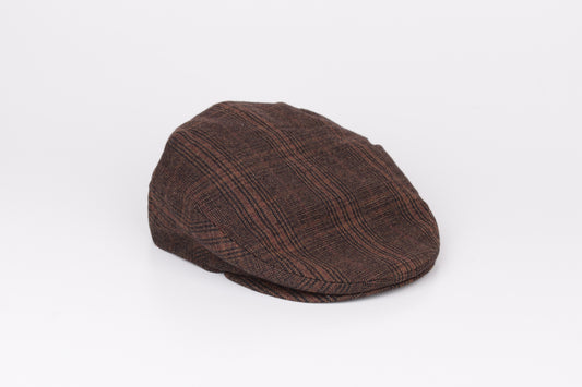 * Burberry London Vintage Men's Grey Nova Check Wool Flat Cap Hat, Size M, V.Good 7/10