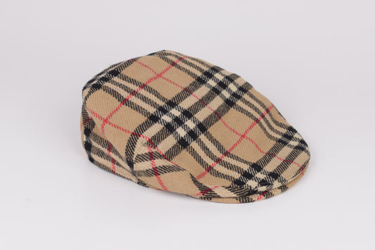 * Burberrys Wool Nova Check Flat Cap Hat, Size S, Excellent 9/10