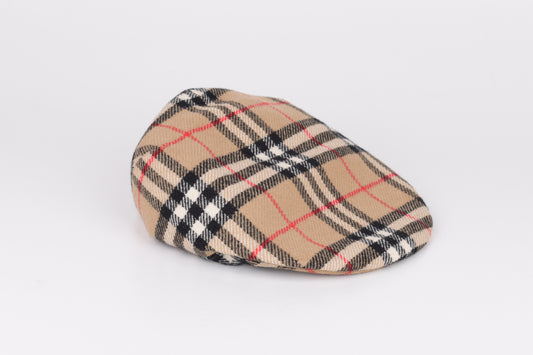 * Burberrys Wool Nova Check Flat Cap Hat, Size S, Excellent 10/10