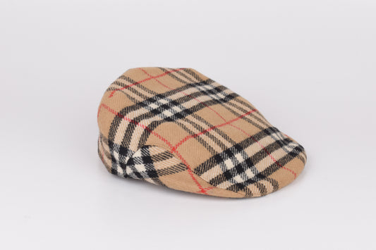* Burberrys Wool Nova Check Flat Cap Hat, Size L, Excellent 10/10