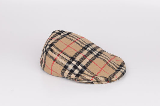 * Burberrys Wool Nova Check Flat Cap Hat, Size L, Excellent 9/10