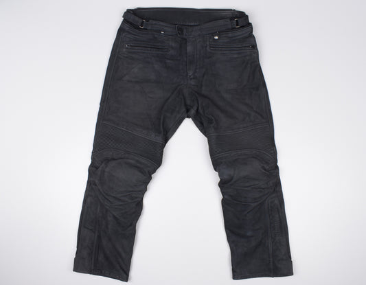 * BMW MOTORRAD BMW Atlantis 4 Motorbike Black Nubuck Leather Pants Size 56 XXL, V.Good 8/10