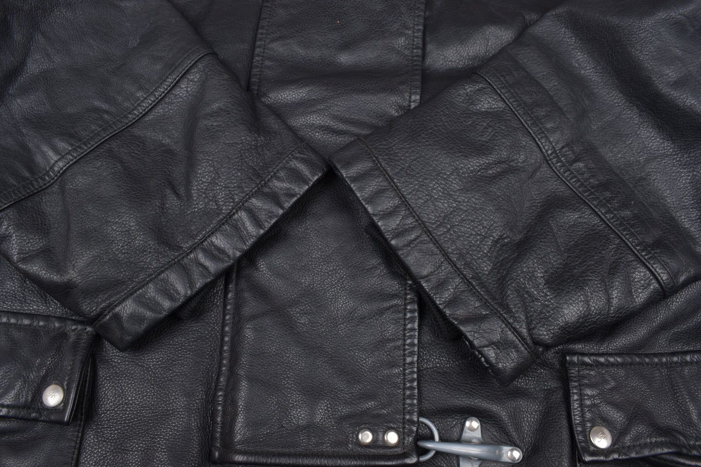 * Fay EMA Fireman Clasp Buckle Leather Coat Jacket, Size XXL, Excellent 9/10