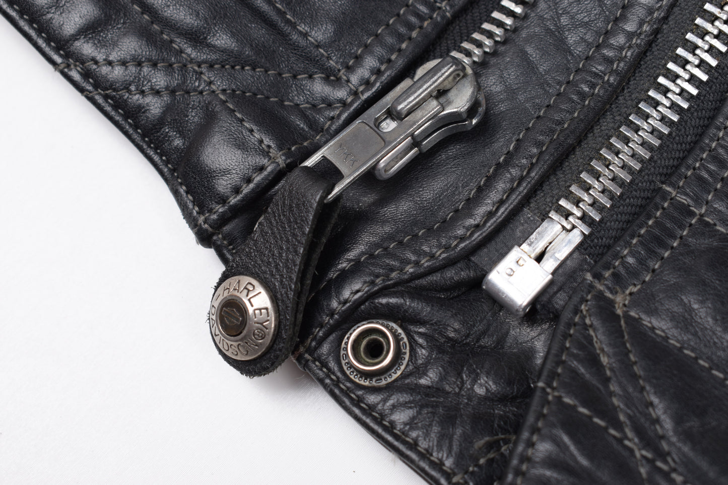* Harley Davidson Mens Riding Motorbike Biker Black Leather Jacket, Size XXL, V.Good 8/10