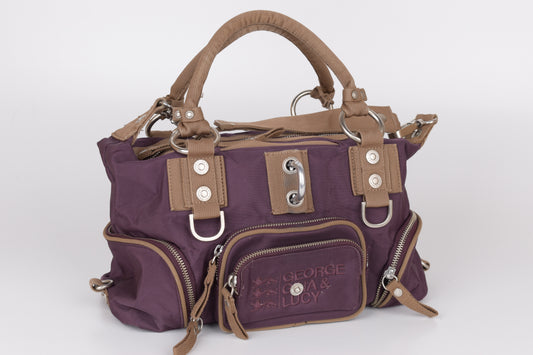 * George Gina & Lucy "Hi Di Ho" Purpule HandBag 31x21cm V.Good 8/10