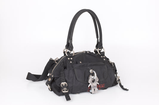 * George Gina & Lucy "Paradise Angel" Black Shoulder Bag 34x19cm V.Good 8/10
