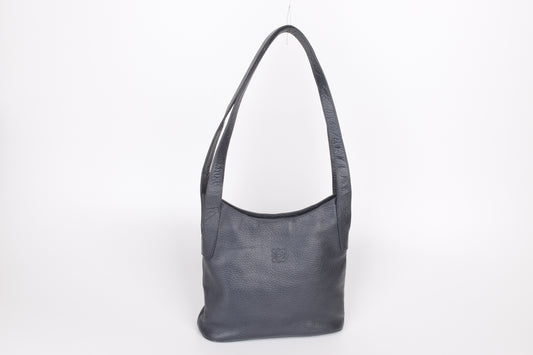 Vintage Loewe Navy Shoulder Bag 26x26cm V.Good 8/10