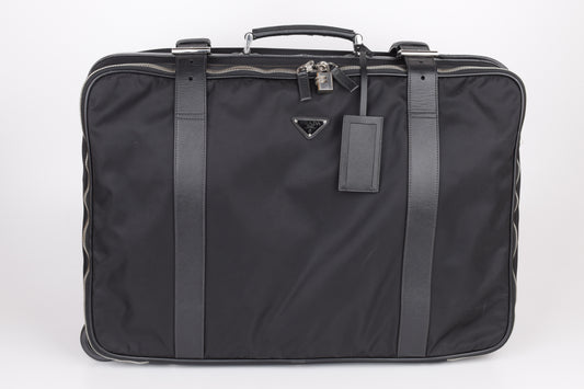 * Prada Large Re-Nylon and Saffiano leather suitcase 60x40x19cm Excellent 9/10