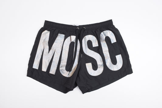 * MOSCHINO Logo Print Swim Shorts, Size L, V.Good 8/10