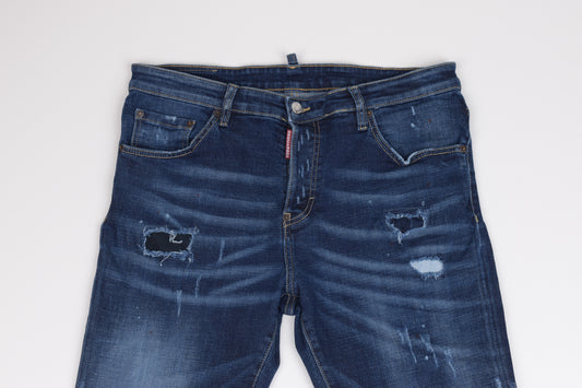 DSQUARED2 Cool Guy Blue Skinny Fit Distressed Stretch Jeans, Size 52 (42) L/XL, V.Good 7/10