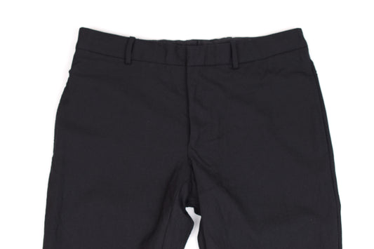 Pantalons droits en lin noir solide Balenciaga avec poches, Taille 44 (M), Excellent 10/10